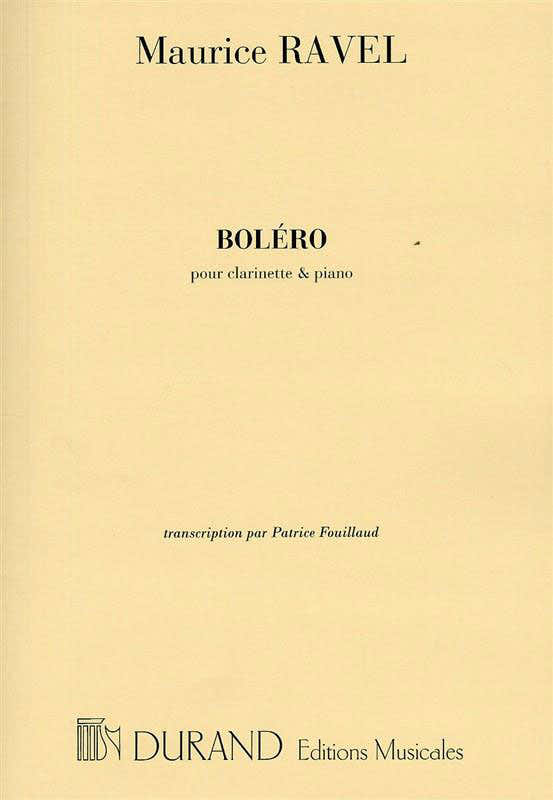RAVEL M. - BOLERO - CLARINETTO E PIANOFORTE