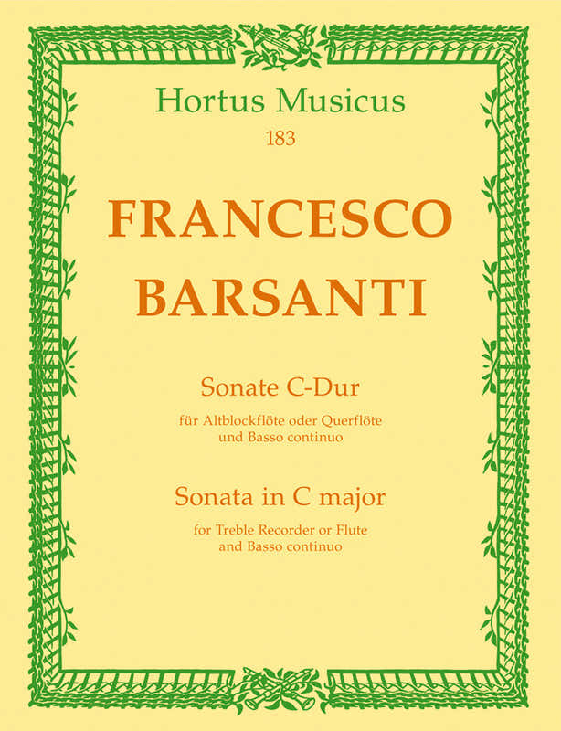 Barsi, F. - Sonata per flauto dolce contralto o flauto traverso e basso continuo in Do maggiore