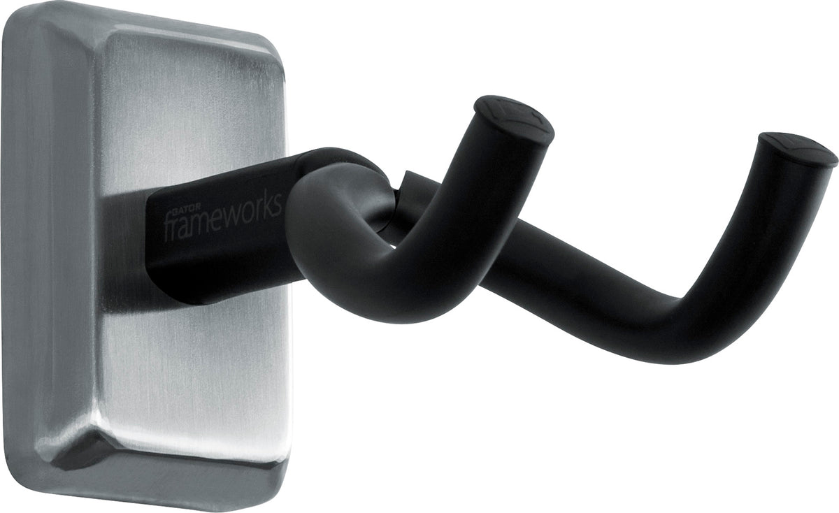 Supporto da parete per chitarra piastra in cromo satinato