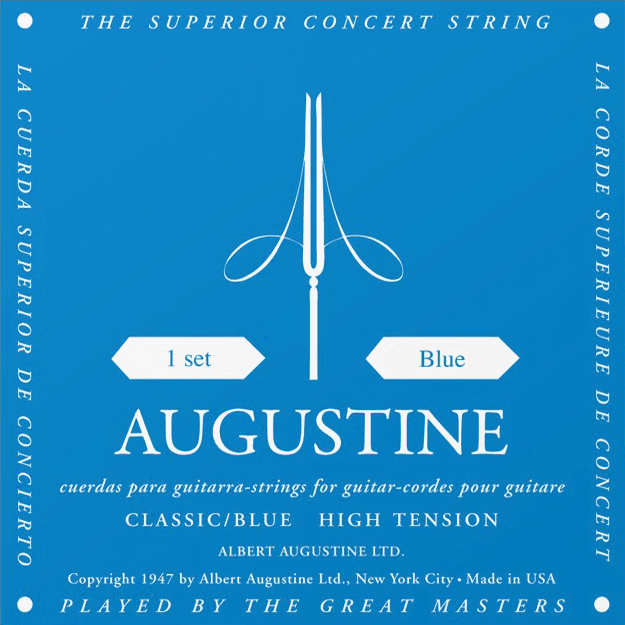 Augustine GUITARE CLASSIQUE STANDARD BLEU TIRANT FORT