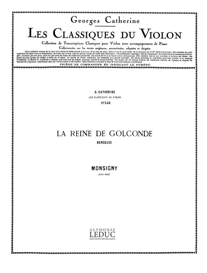 Catherine / Monsigny - La regina di Golconda