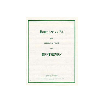 Beethoven - Romance En Fa Op.50 - Violon et Piano