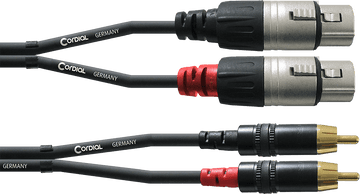 Cavo Audio Doppio XLR Femmina/RCA 3 M
