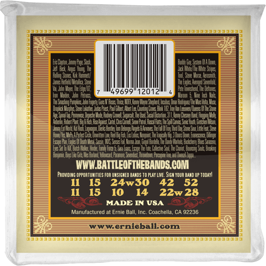 EARTHWOOD ACOUSTIC 12 STRINGS MEDIUM 11-11/52-28 2012