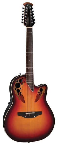 Chitarre Elettroacustiche Standard Elite Deep Contour Cutaway 12-String New England Burst