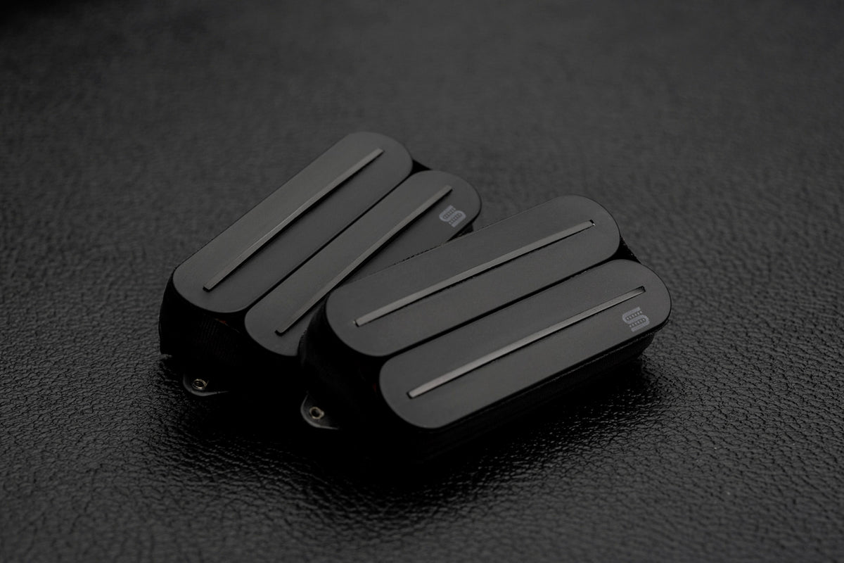 Humbucker Black Jupiter Rails 7 corde, firma di Wes Hauch, set, nero