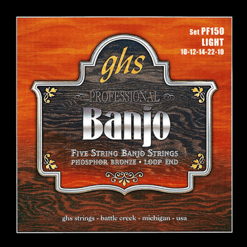 FOLK CORD BANJO PHOSPHOR BRONZE LIGHT !10-12-14-14-22-22-10