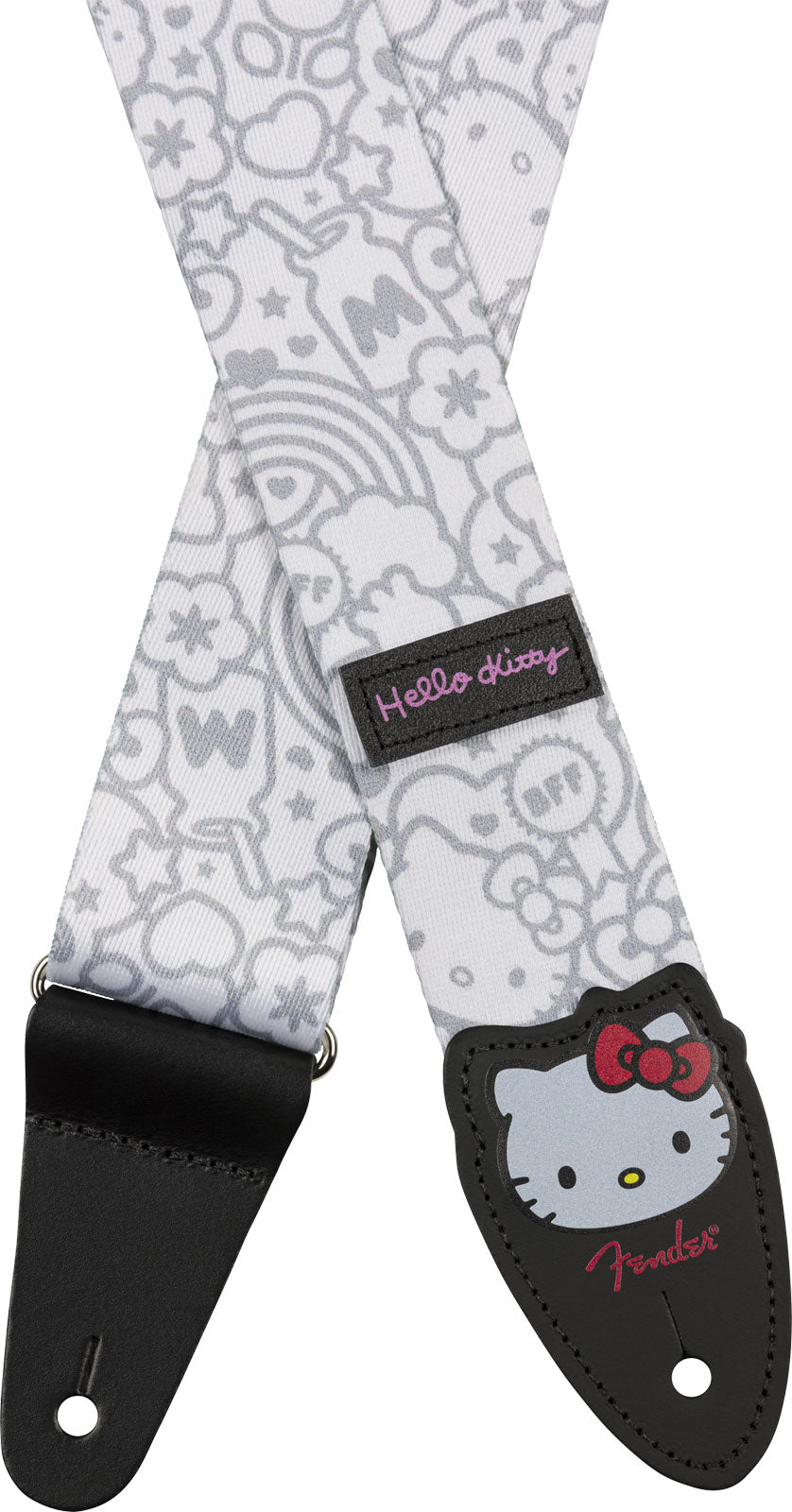 Fender x Hello Kitty Tracolla in poliestere Bianca 2"