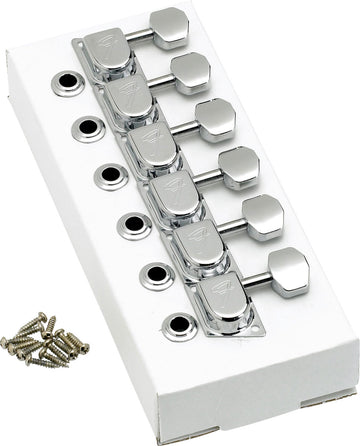 70S "F" STYLE STRATOCASTER/TELECASTER TUNING MACHINES CHROME (6)