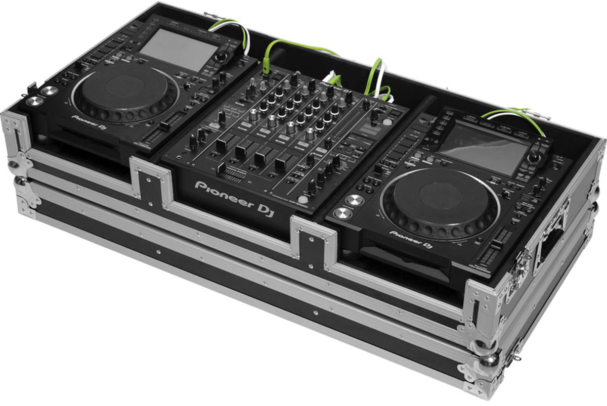 Flight Console DJ CDJ-2000NXS2 / DJM-900 Argento
