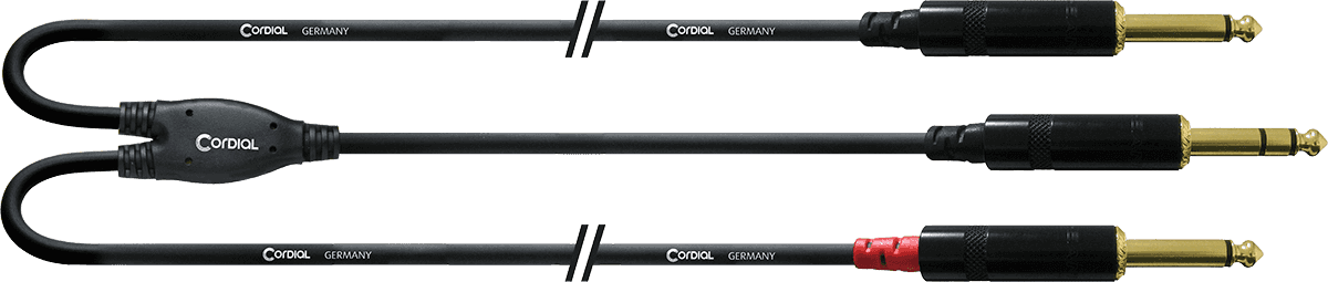 Cavo Audio Jack Stereo - 2 Jack Mono Lunghi 3 M