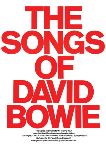DAVID BOWIE - THE SONGS OF DAVID BOWIE - PVG