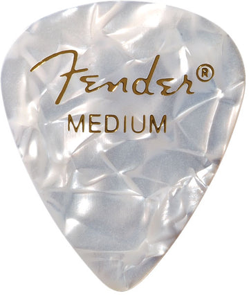 Premium Plettri in celluloide forma 351 Medi White Moto confezione da 12