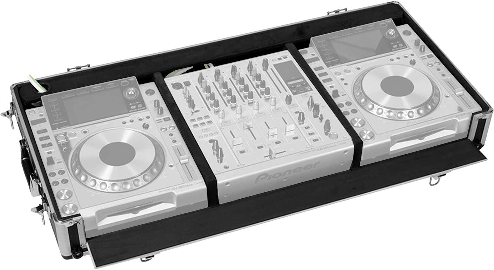 Custodia per regia 12'' XDJ1000 MKII e DJM750 W Argento