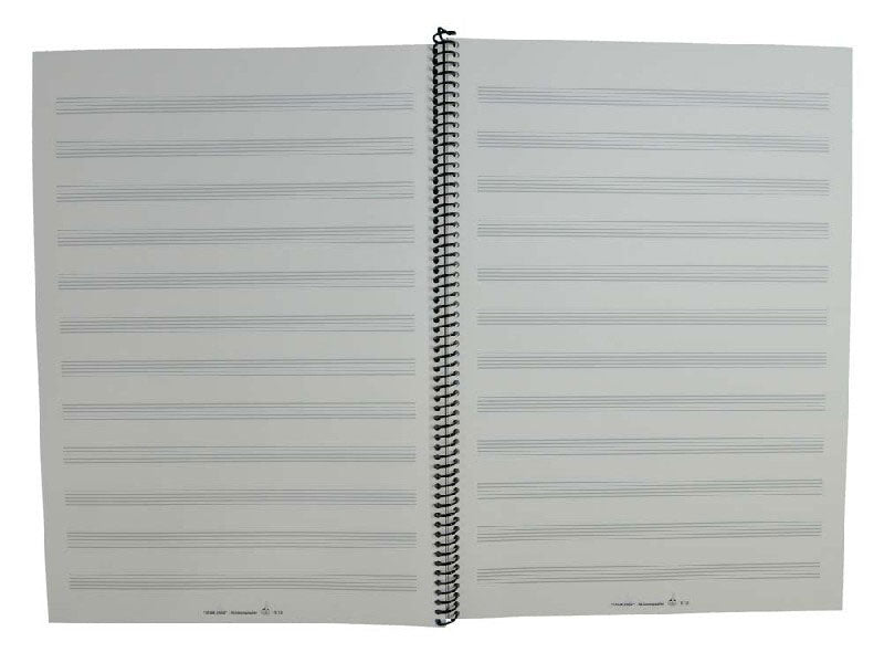 Quaderno Di Musica 12 Pentagrammi + Rilegatura Spirale