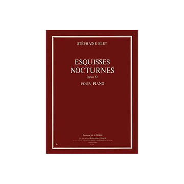 Blet - Esquisses Nocturnes Op.8 - Piano