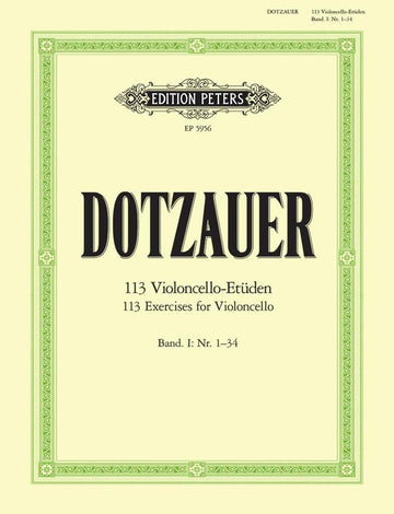 Dotzauer Friedrich - 113 Exercices Vol.1 (N° 1-34) - Violoncello