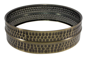 14X4 Fusto in Ottone Martellato Nichel Nero (ottone)