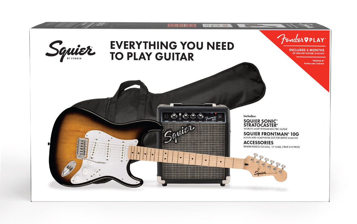 Stratocaster Sonic Pack Mn Sunburst a 2 colori