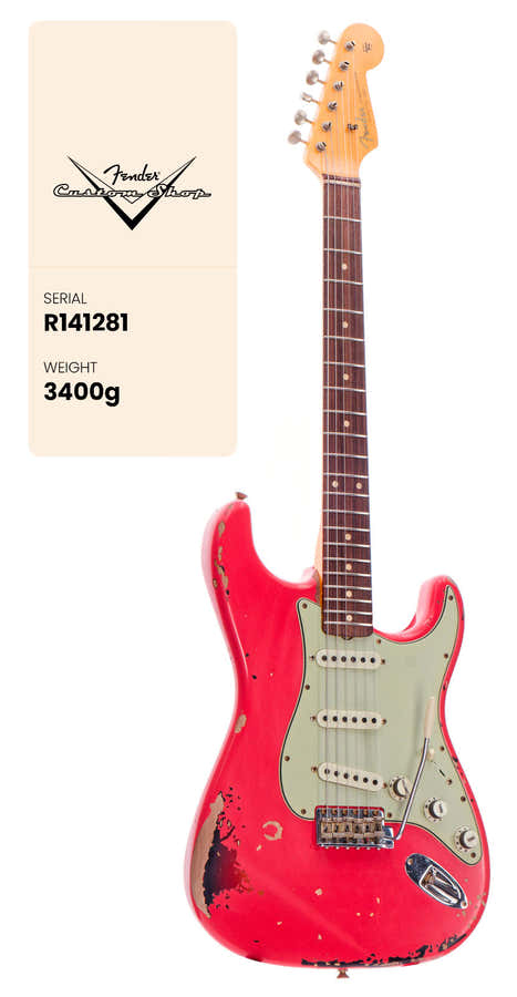 Stratocaster Michael Landau '63 ROSSO FIESTA su Sunburst a 3 Colori Artista Signature 2025