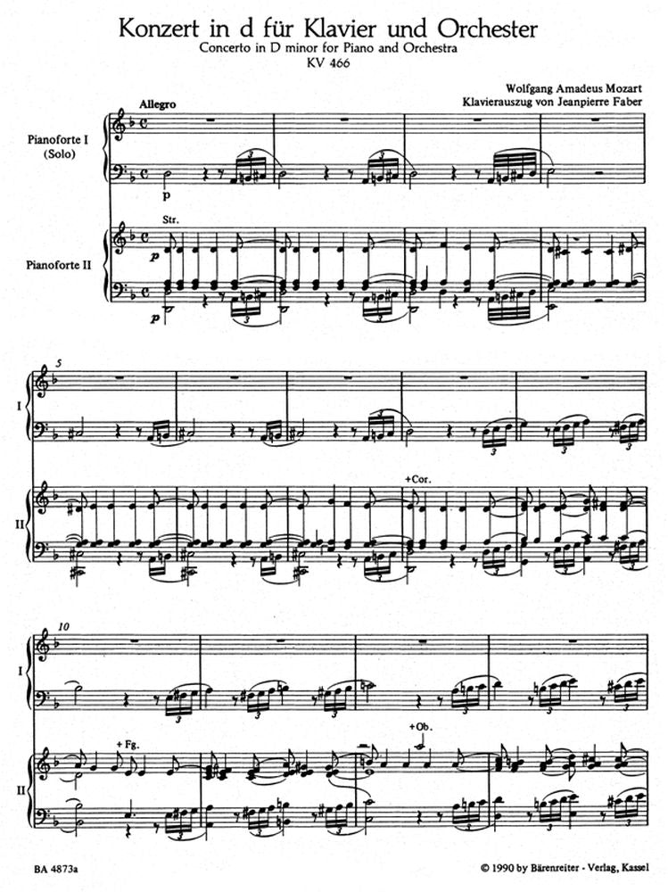 Mozart W.a. - Concerto En Re Mineur KV 466 - Piano