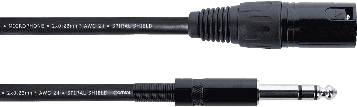 Cavo Audio XLR Maschio / Jack Stereo - 1 M