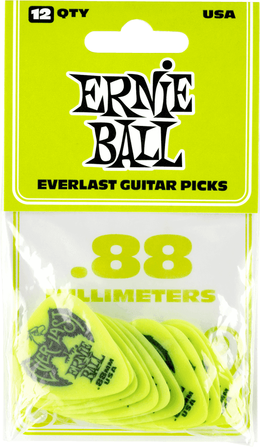 Plettri Everlast Bustina da 12 Verde 0,88mm