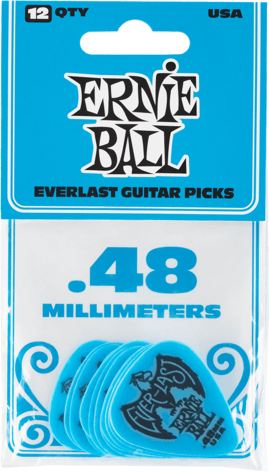Plettri Everlast Bustina da 12 Blu 0,48mm