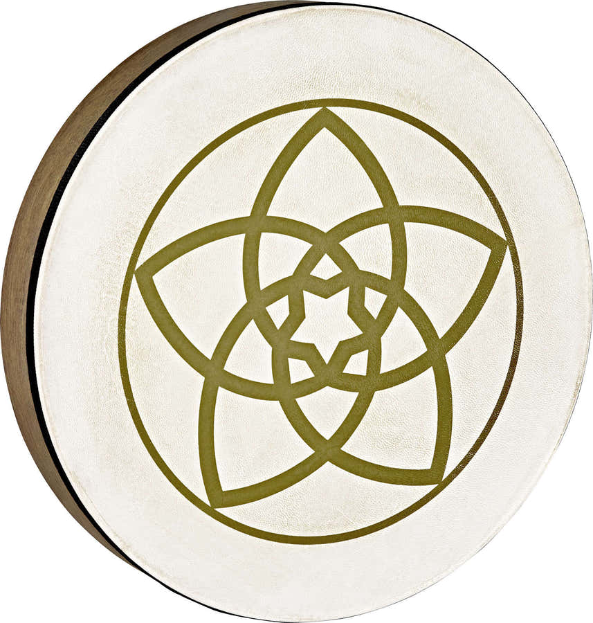 HAND DRUM SONIC ENERGY - DIAM 16" / 40,6 CM - WALNUT BROWN - VENUS FLOWER SYMBOL