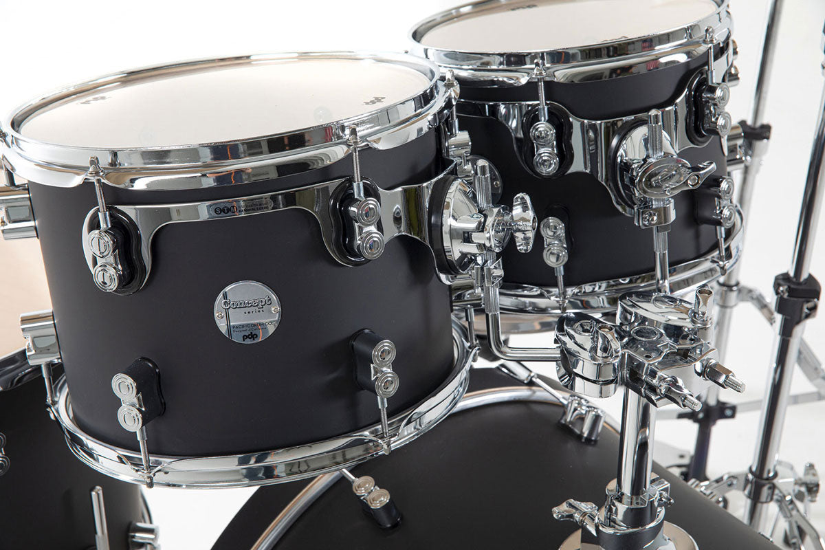 SHELL SET CONCEPT MAPLE FINISH PLY CM7 KIT 22" SATIN BLACK PDCM2217BK