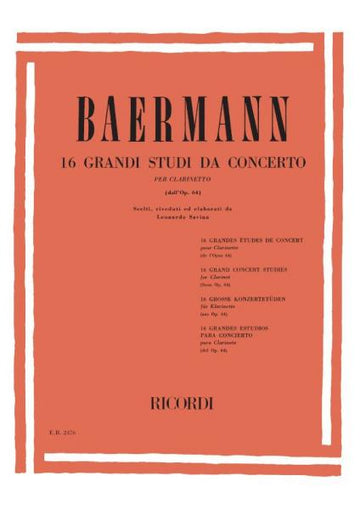 BAERMANN K. - 16 GRANDI STUDI DA CONCERTO - clarinetto