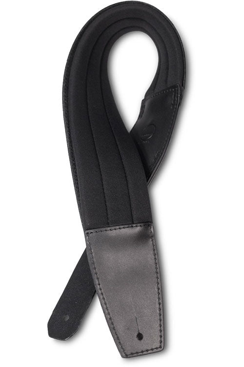 John Patitucci Signature - Cinghia in pelle extra lunga con retro in neoprene - Nero