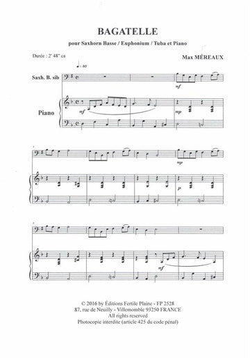 Mereaux Max - Bagatella - Tuba e pianoforte