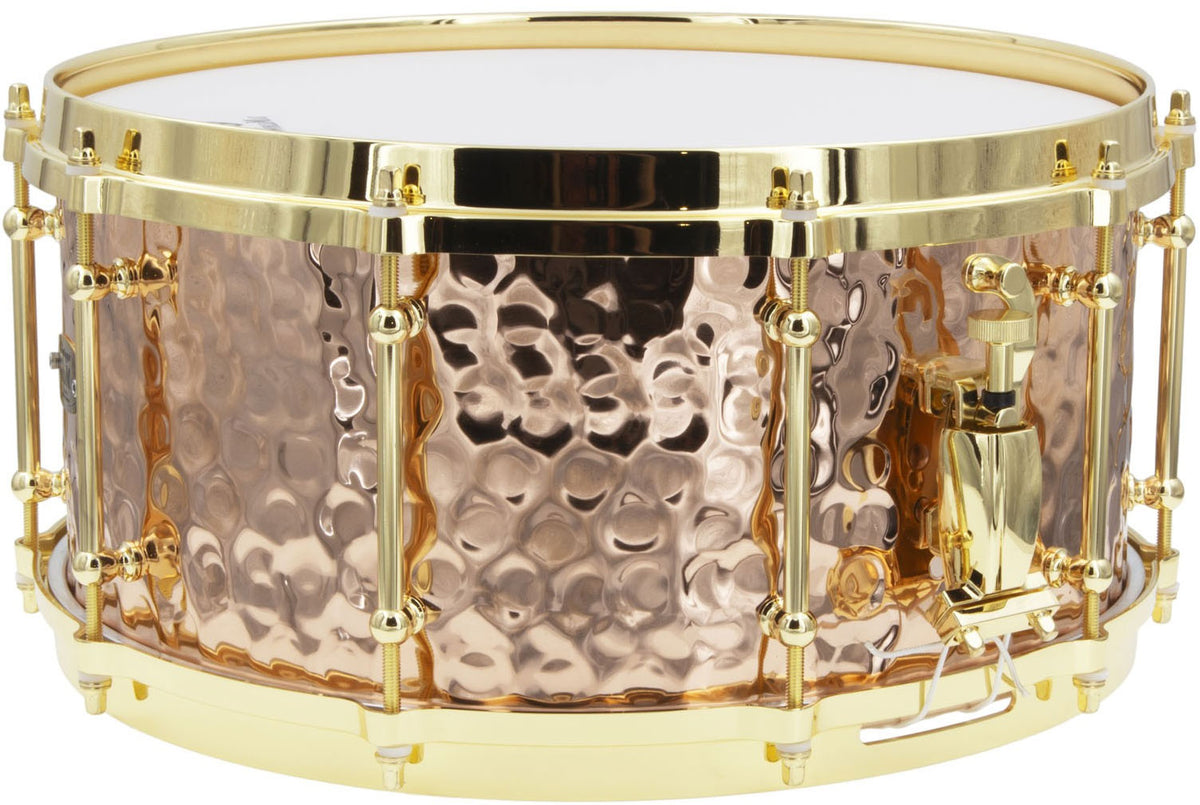 BZH-6514DHBR - Rullante 14" x 6.5" - Fusto in Bronzo Martellato - Cerchio Presso fuso