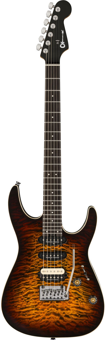 Pro-Mod Plus Dinky DK24 HSS 2PT EB QM Ebo Occhio di Tigre Ambrato