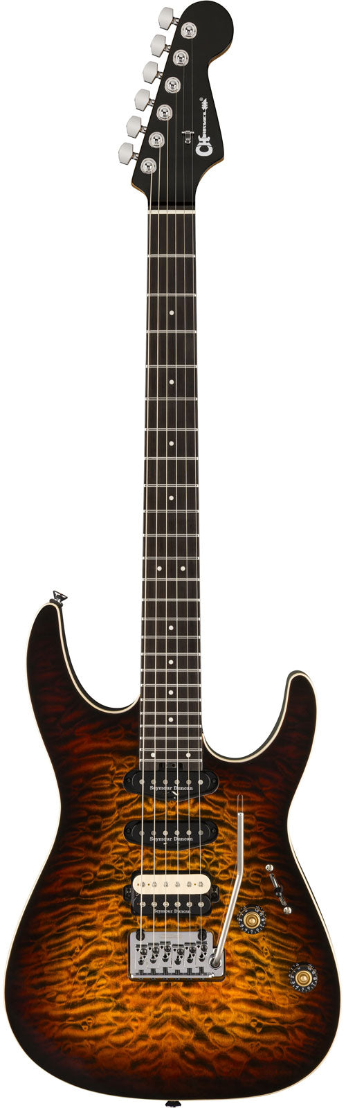 Pro-Mod Plus Dinky DK24 HSS 2PT EB QM Ebo Occhio di Tigre Ambrato