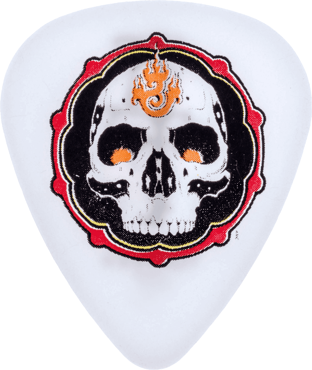 36 x 0,60mm Blackline II Alan Forbes Flame Skull Bianco