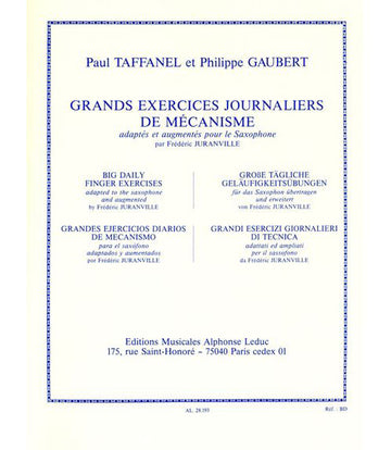 Taffanel/gaubert - Grands Exercices Journaliers - Saxophone