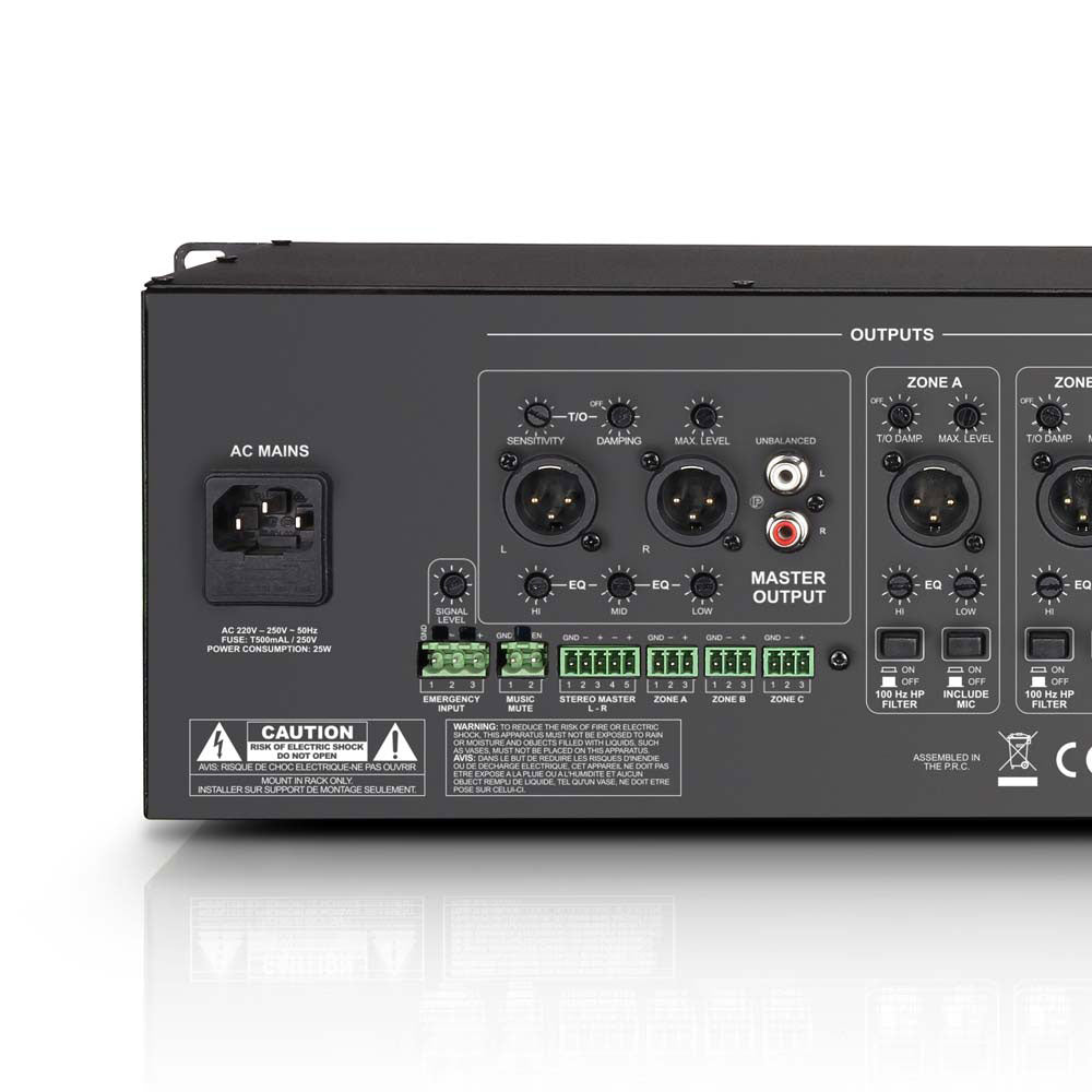 ZONA 624 - MIXER 4 ZONE RACKABLE 3 U