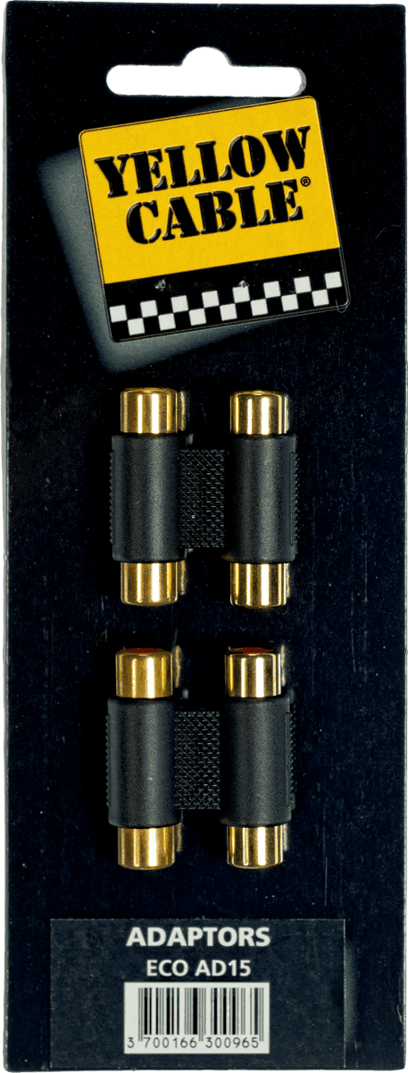 AD15 - ADAPTATEUR 2 RCA FEMELLE / 2 RCA FEMELLE (PAIRE)