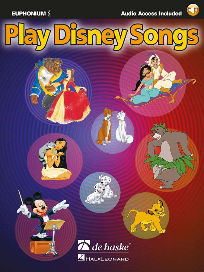 Suona le canzoni Disney - Euphonium Chiave di sol + Audio online