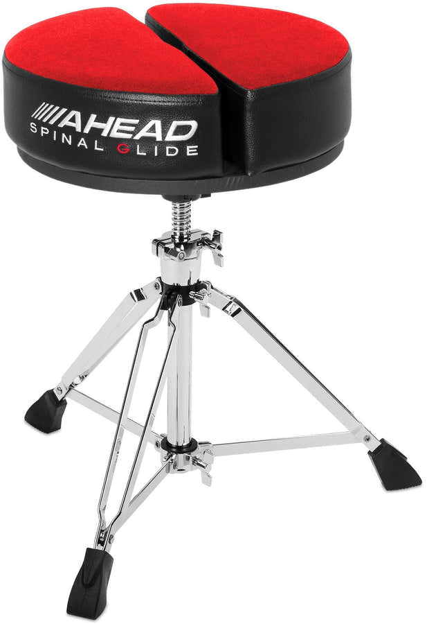 SPG-ARTR Sgabello Per Batteria Spinal-G Rotondo Rosso - Base A 3 Gambe