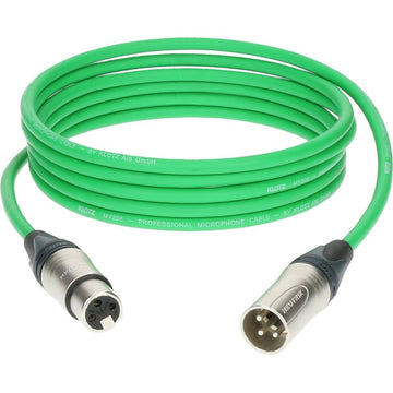 M1 MIC CABLE GREEN 10M XLR 3P. F/M NEUTRIK