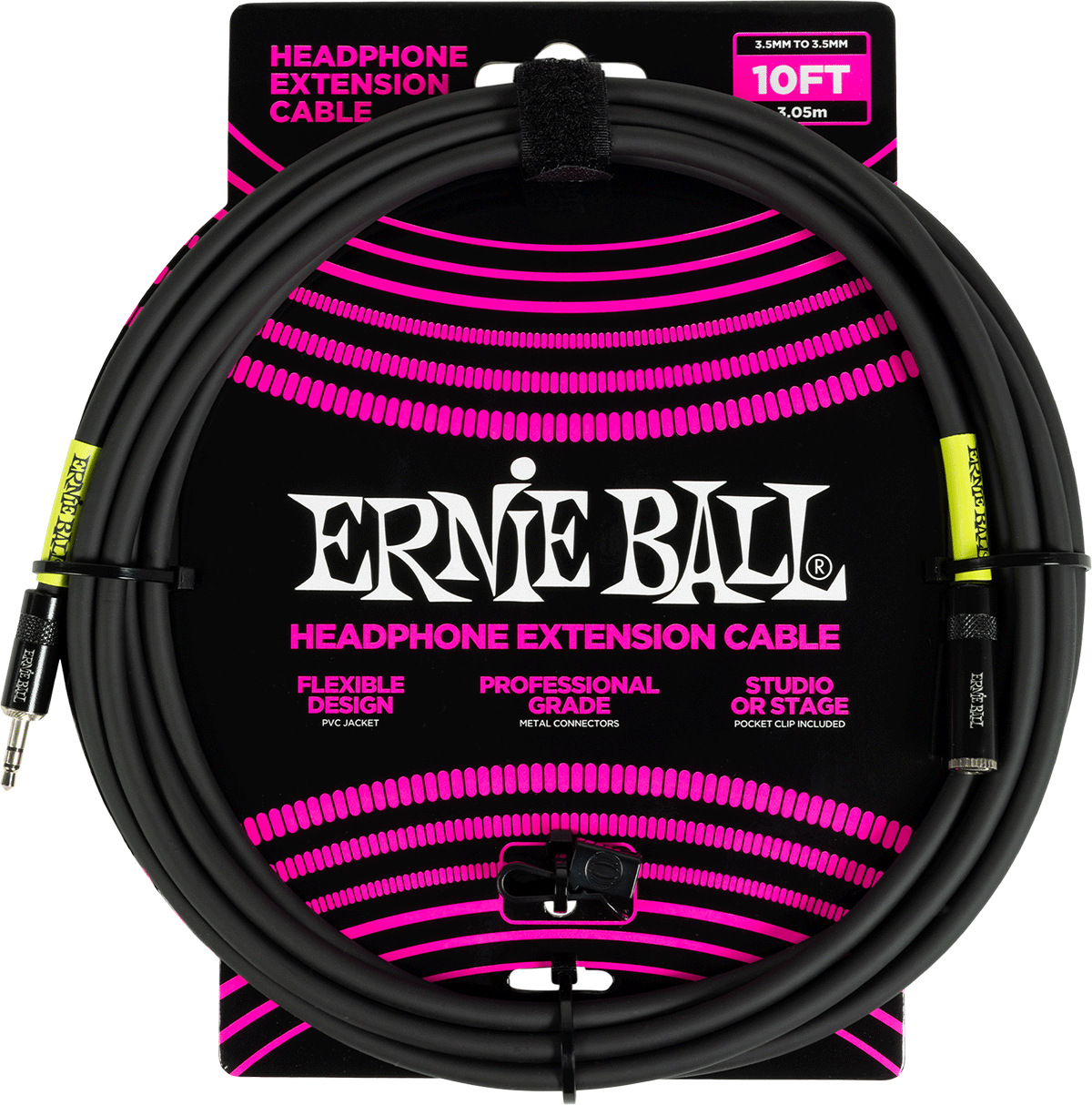 Ernie Ball Effects Prolunga Stereo MINI-jack a MINI-jack 3M Nera