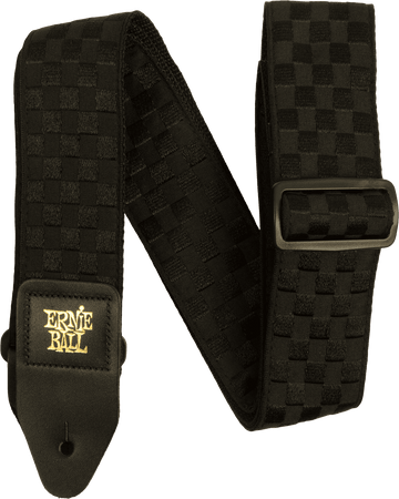 Tracolla in jacquard Black Checkers