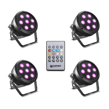 ROOT PAR 4 SET 1 - SET COMPOSTO DA 4 X CLROOTPAR4 CON TELECOMANDO A INFRAROSSI