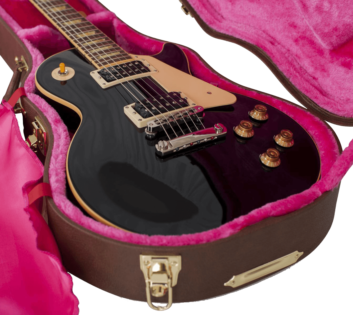Custodia Les Paul Marrone in Legno Deluxe - GW