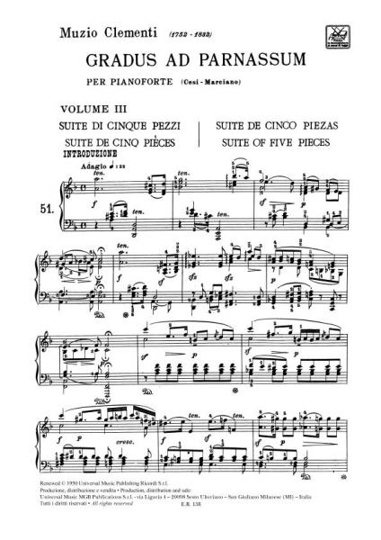 CLEMENTI M. - GRADUS AD PARNASSUM VOL III - PIANO