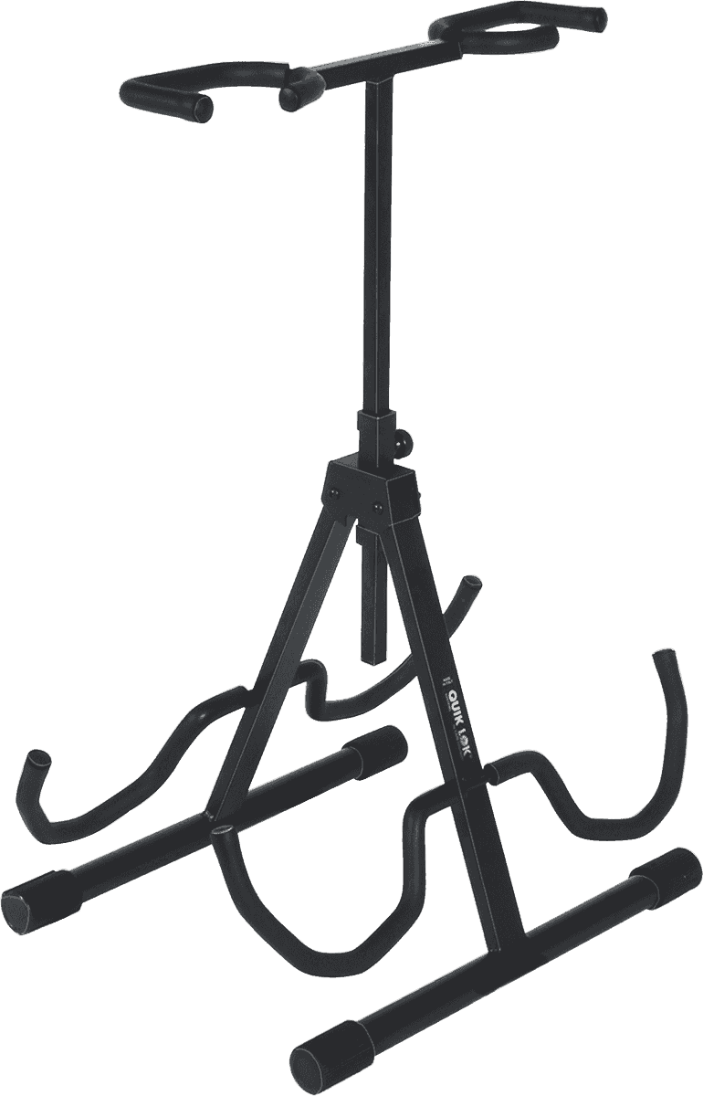 Quiklok QL694 UNIVERSAL DOUBLE GUITAR STAND BLACK