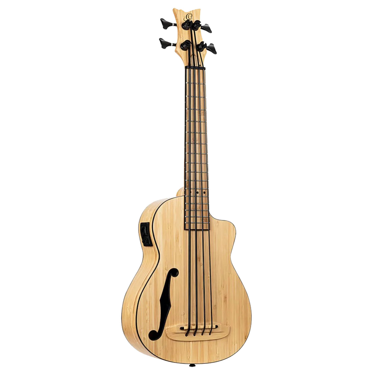 Ukulele basso in bambù massiccio EQ